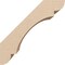 Ekena Millwork 5-inch W x 8-inch D x 8-inch H Olympic Rough Cedar Woodgrain TimberThane Knee Brace, Primed BRCUR05X08X08OLYRCPR - alternate 4